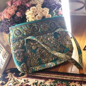 Green and blue floral vera Bradley purse